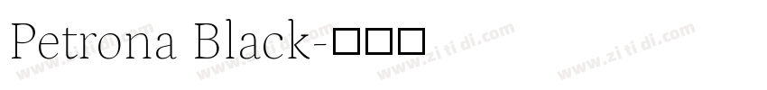 Petrona Black字体转换